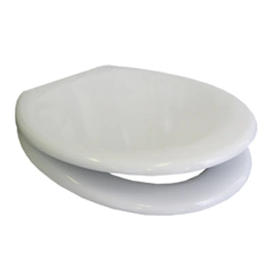 Haron Montessa Duroplast Toilet Seat  White  S/S Hinges - Image 2