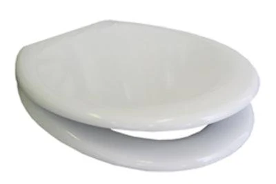 Haron Montessa Duroplast Toilet Seat  White  S/S Hinges - Image 3