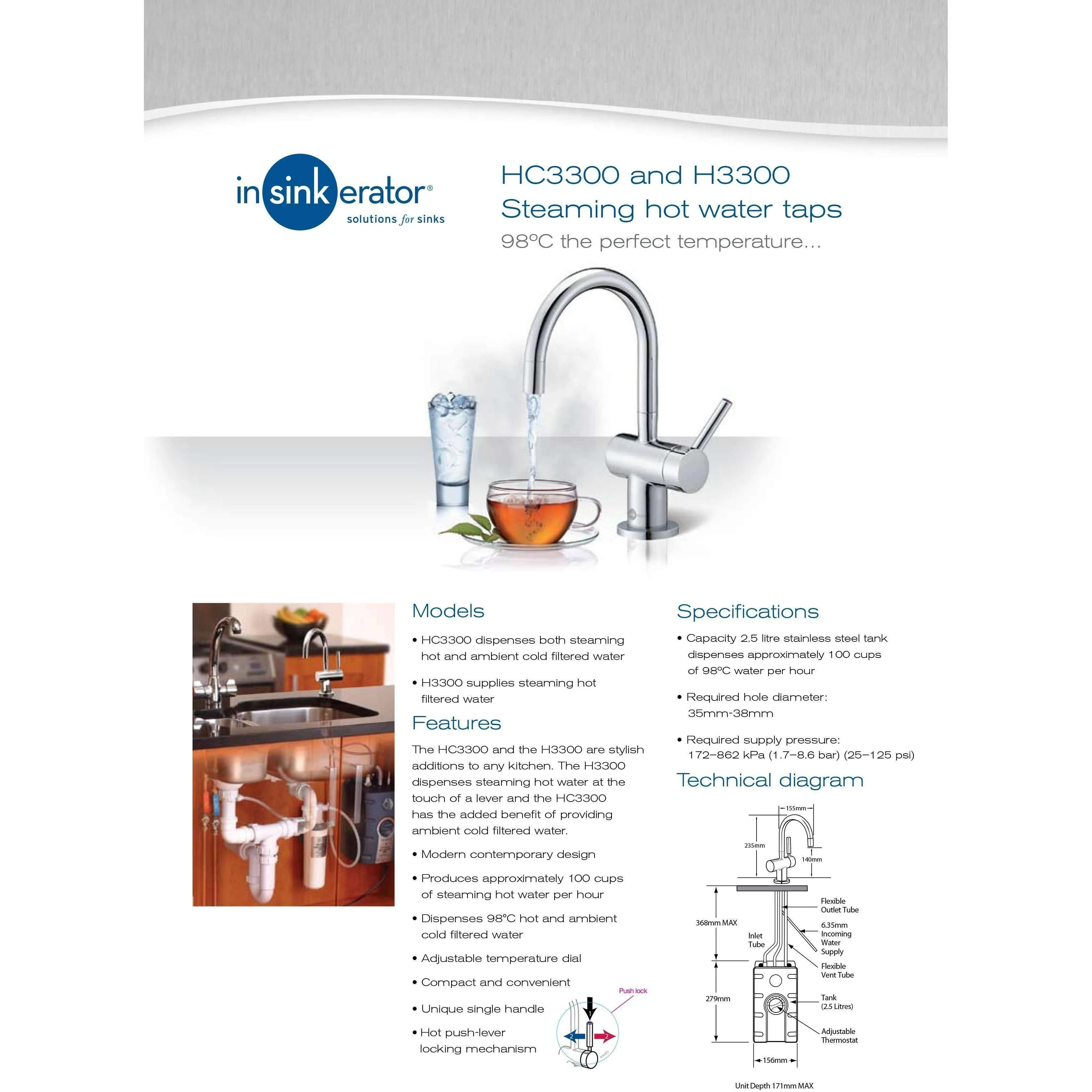 In-Sink-Erator Hot & Cold Filtered Water Tap Hc3300  20080C - Image 4