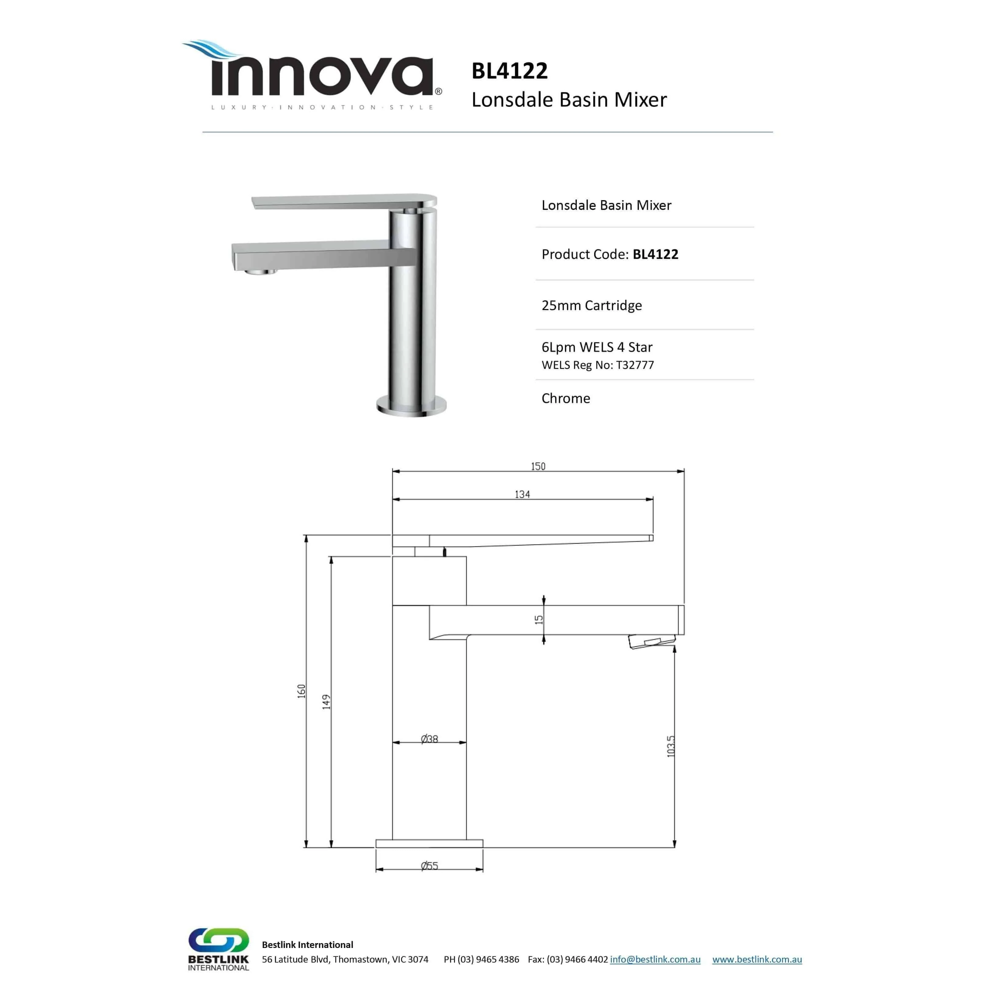 Innova Lonsdale Basin Mixer - Image 5