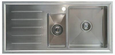 Interchange Kingston 1 & 1/2 Bowl Square Sink with Drainer - 1050 X 500 X 200 - Image 4