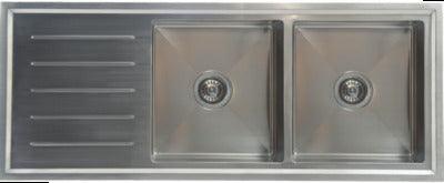 Interchange Kingston Double Bowl Sink Nth with Drainer - 1240 X 500 X 200