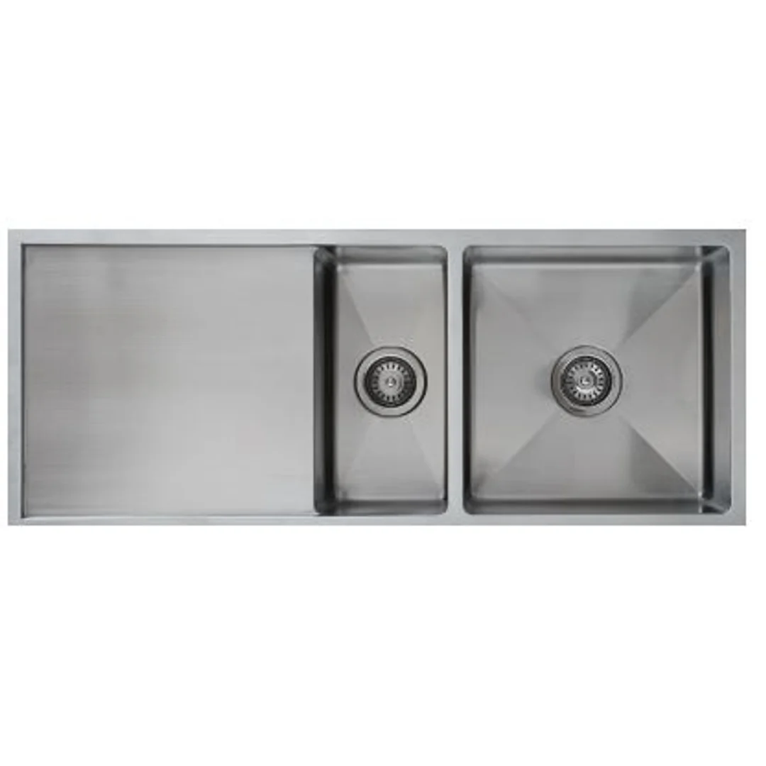Interchange Uptown 250 Double Bowl Sink & Drainer Radius Corner - 1100 X 450 X 250 - Image 2
