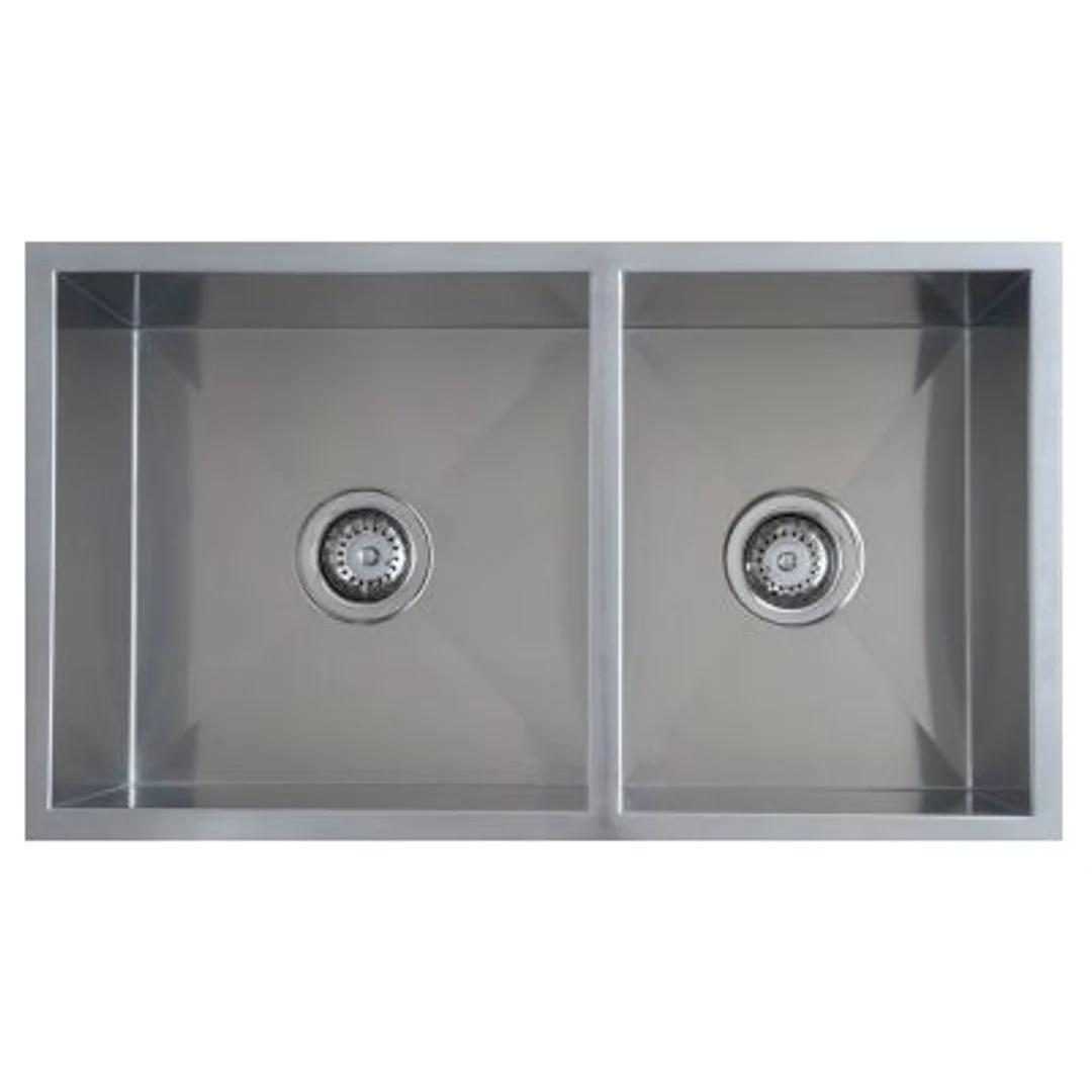 Interchange Uptown 250 1 & 3/4 Double Bowl Sink Radius Corner - 775 X 450 X 250 - Image 2