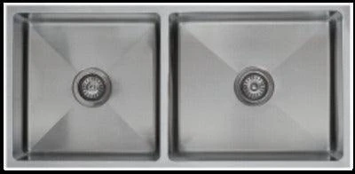 Interchange Uptown 250 Double Bowl Sink Radius Corner - 975 X 450 X 250