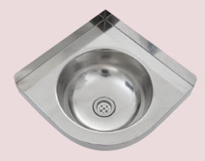 Interchange Uptown Corner Wash Basin S/Steel 360 X 360 X 170 Sscb - Image 3