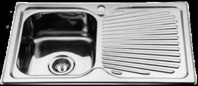 Interchange Uptown Single Bowl Sink 1 Tap Hole - 780 X 480 X 170