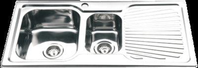 Interchange Uptown 1 & 1/2 Bowl Sink 1 Tap Hole - 980 X 480 X 170