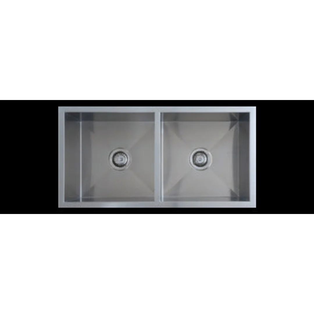 Interchange Uptown Double Bowl Sink 875 X 450 X 200 - Square Corner - Image 2