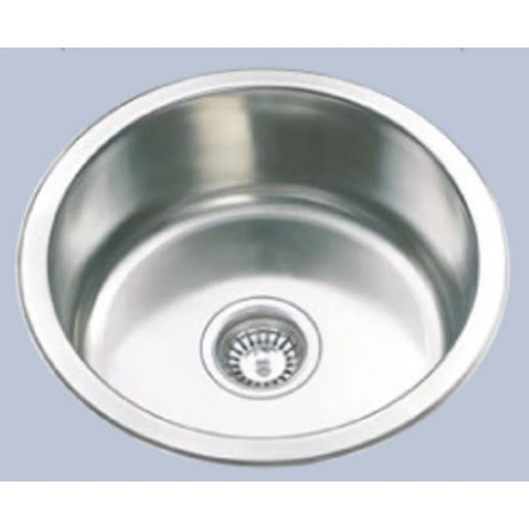 Interchange Uptown Round 500 Inset S/S Bowl 1 Tap Hole Rb500 - Image 2