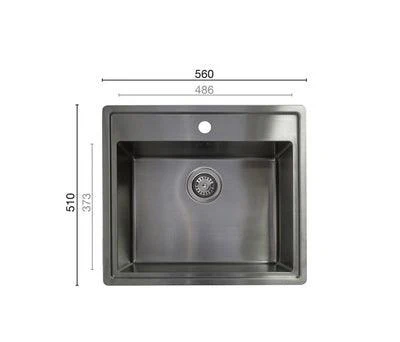 Interchange Uptown Square Laundry Sink 1 Tap Hole 560 X 510 X 250mm Utr560 - Image 3