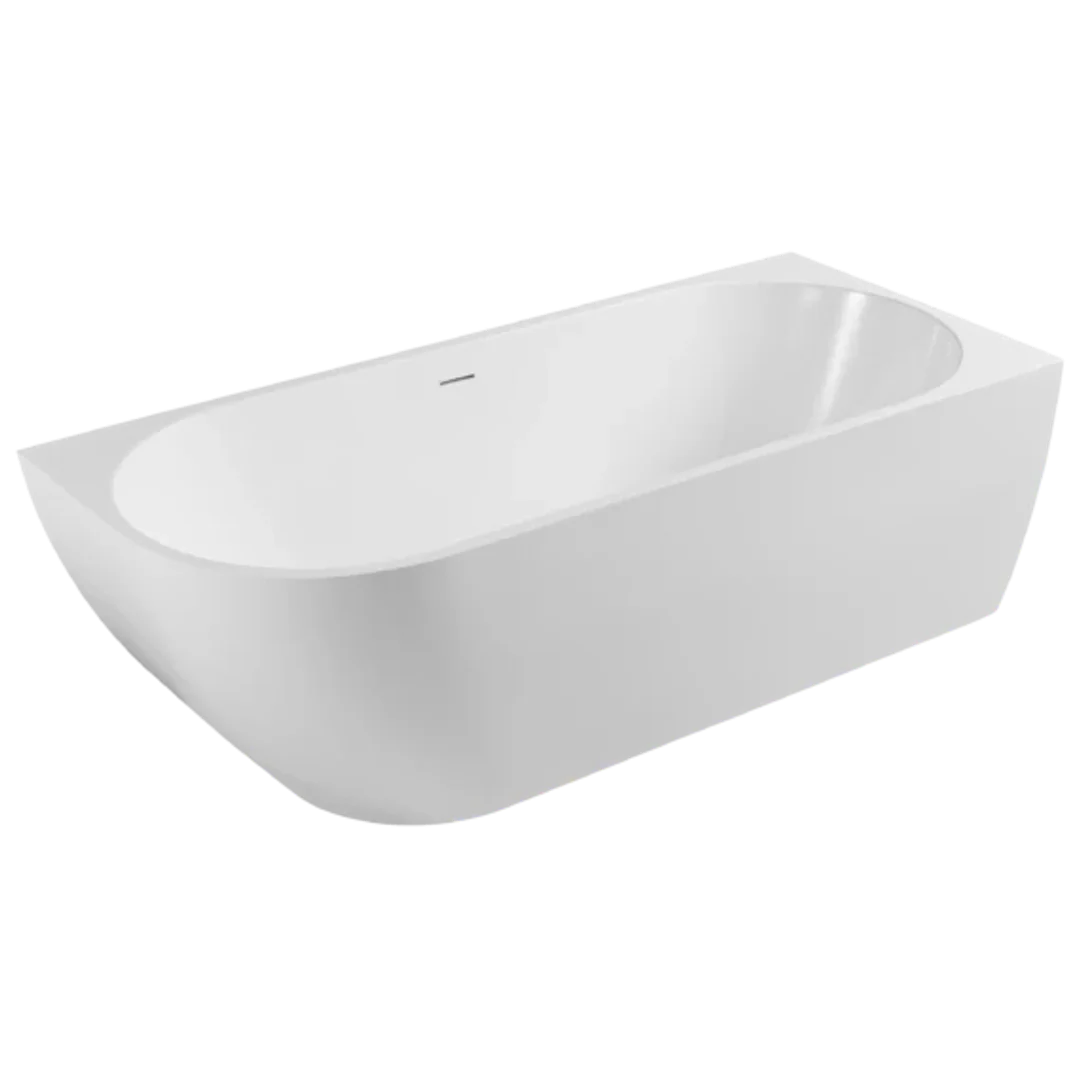Johnson Suisse Venezia Corner Right  Acrylic Bath 1500 X 700 X 590 Of P&W Matte White
