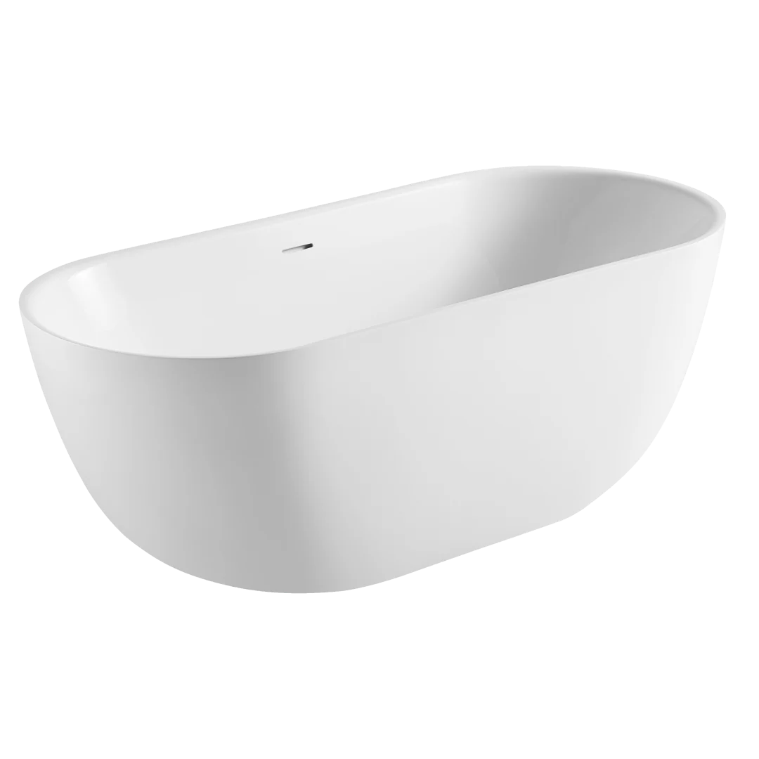 Johnson Suisse Venezia Freestanding Acrylic Bath 1580 X 730 X 590 C/W Pop Up Waste & Overflow - Image 2