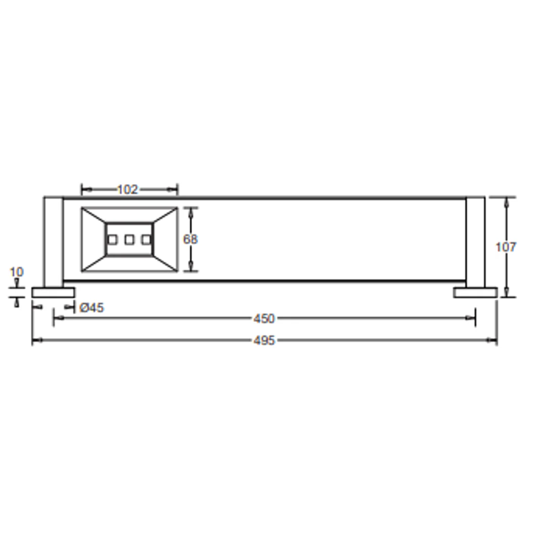 Johnson Suisse Venezia Metal Shelf 450Mm Pvd Brushed Nickel II - Image 2