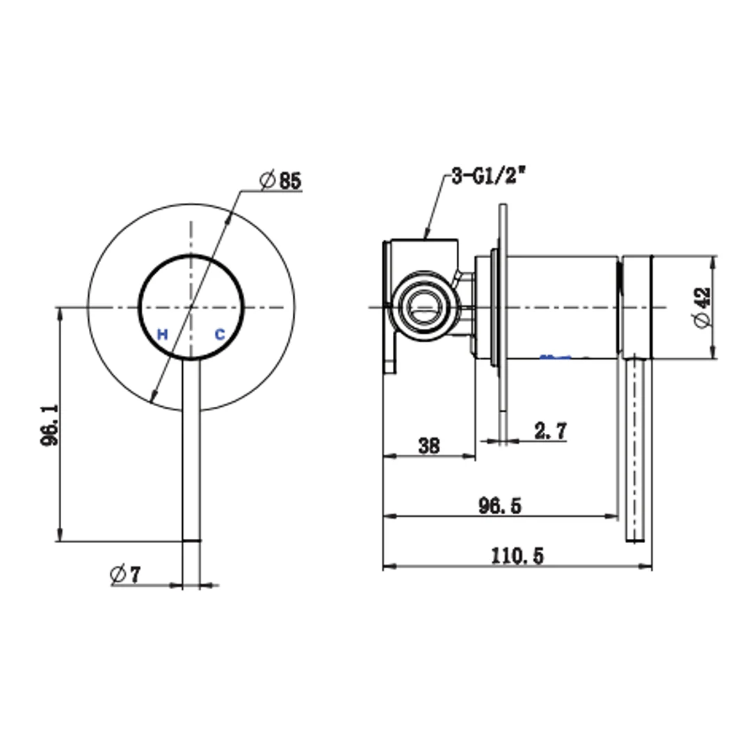 Johnson Suisse Venezia Shower Mixer Kit Complete Chrome - Image 2
