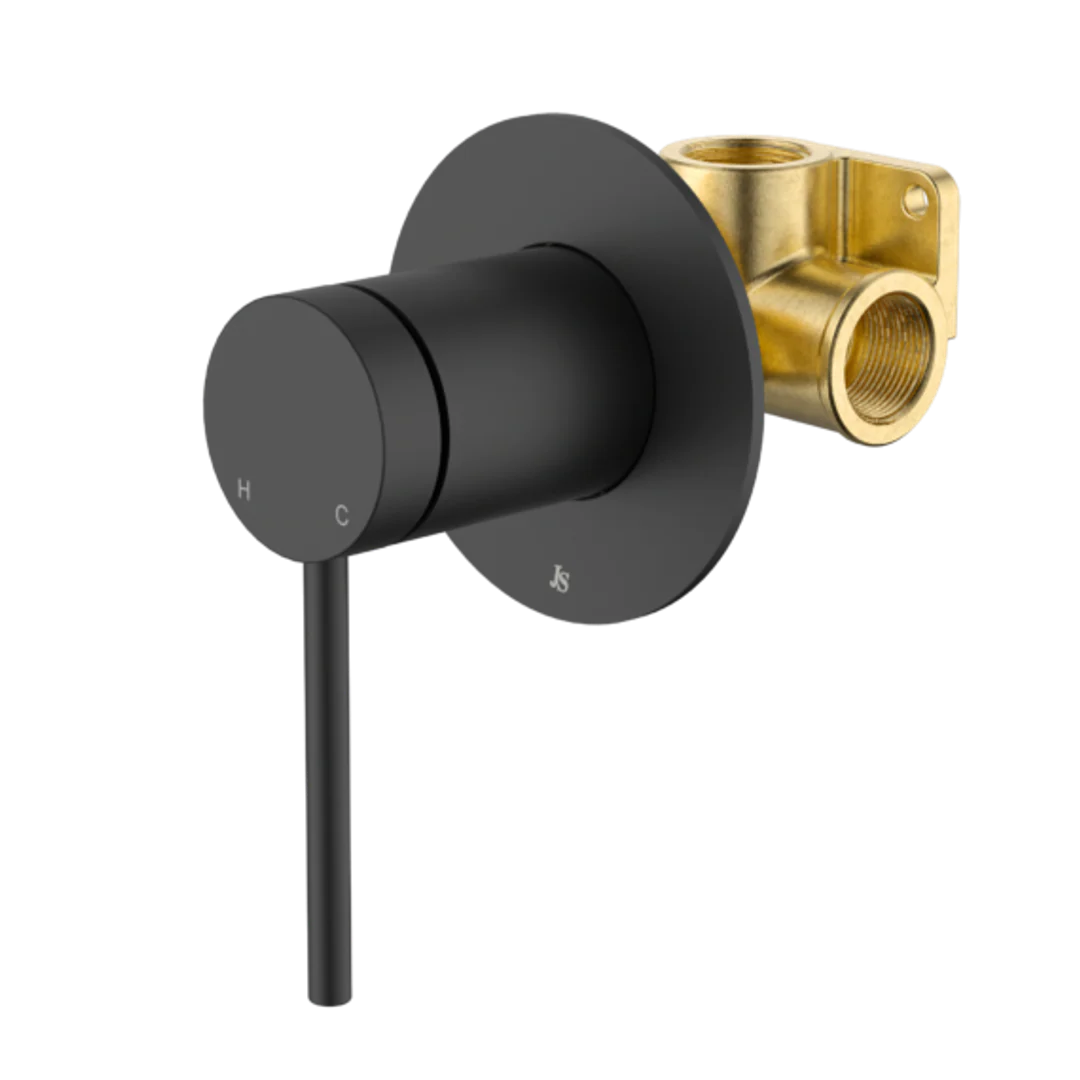 Johnson Suisse Venezia Shower Mixer Kit Complete Matte Black