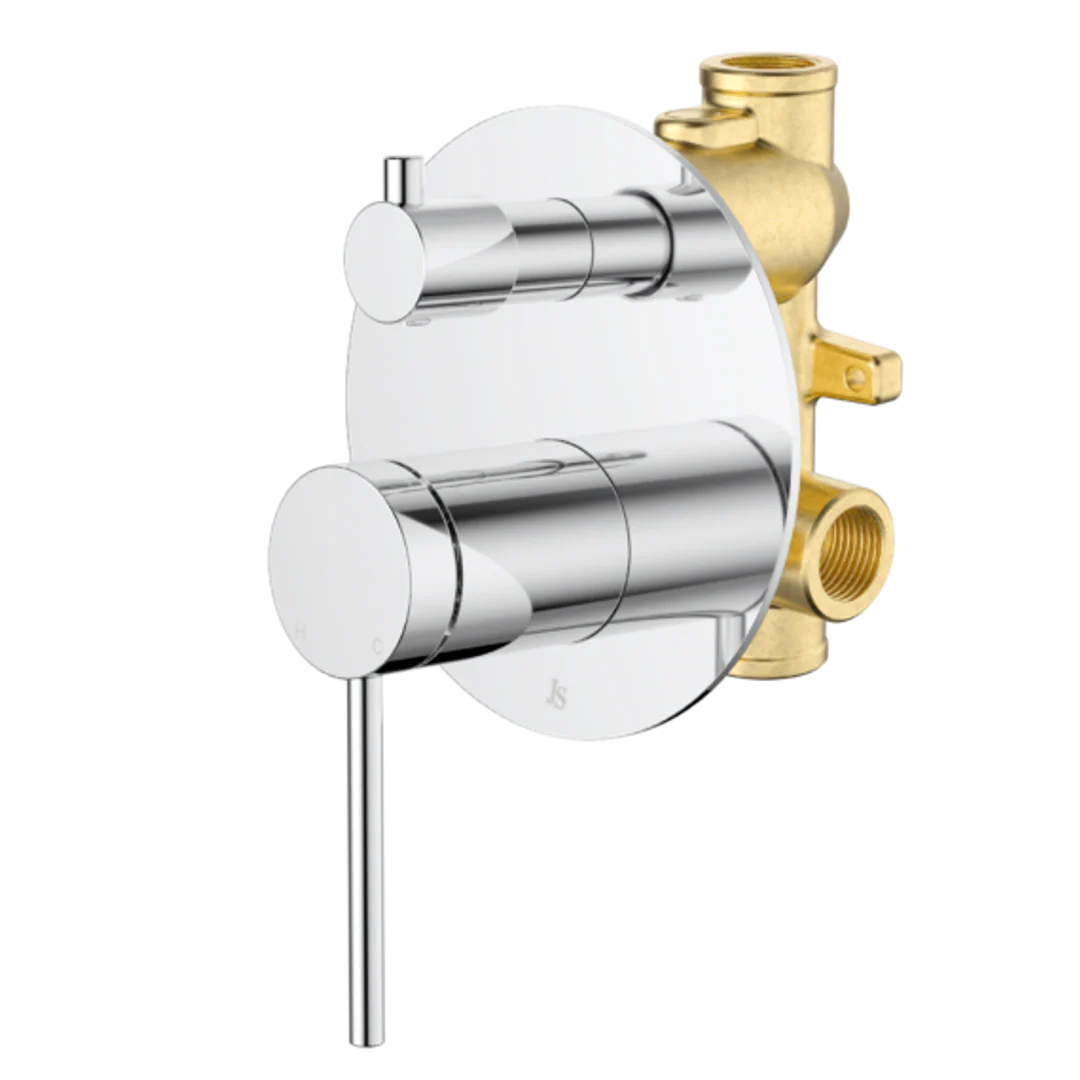 Johnson Suisse Venezia Shower Mixer With Diverter Kit Complete Chrome