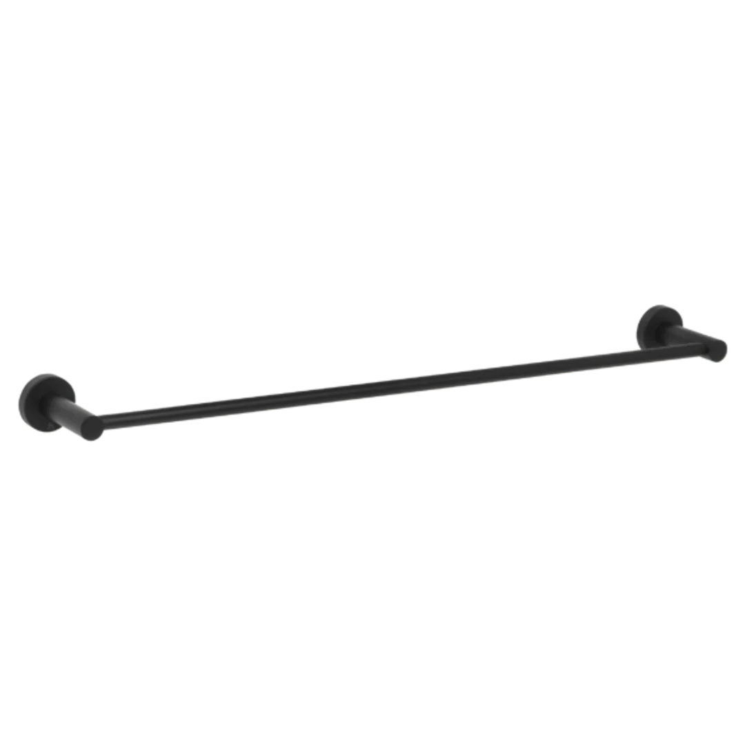 JOHNSON SUISSE VENEZIA SINGLE TOWEL RAIL 600MM MATTE BLACK