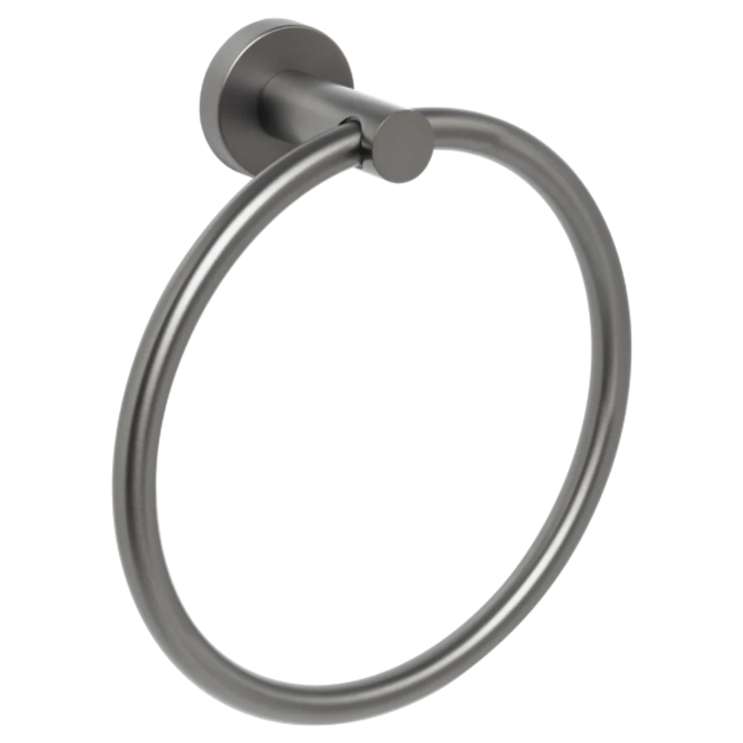 JOHNSON SUISSE VENEZIA TOWEL RING GUN METAL