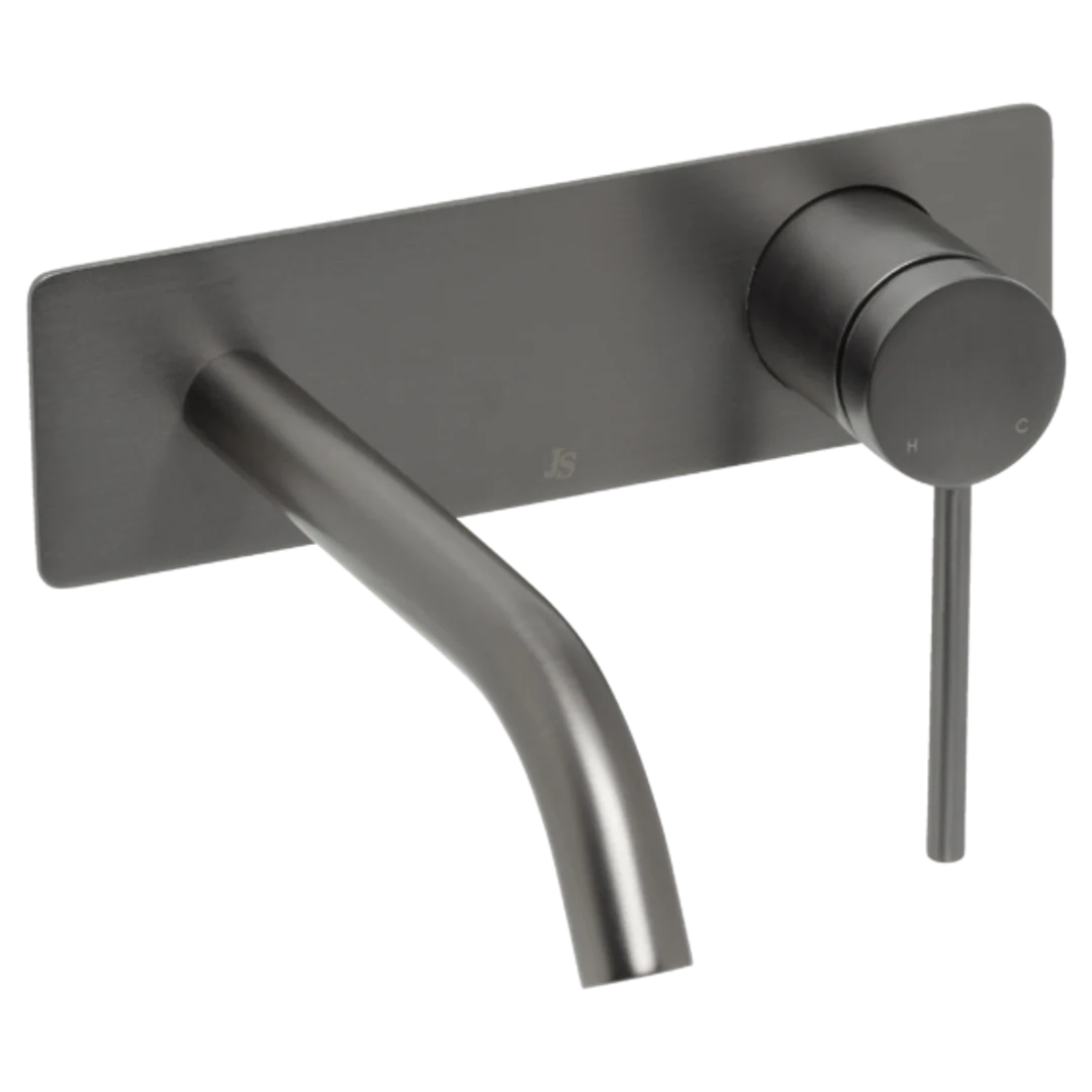 Johnson Suisse Venezia Wall Basin Mixer Gun Metal