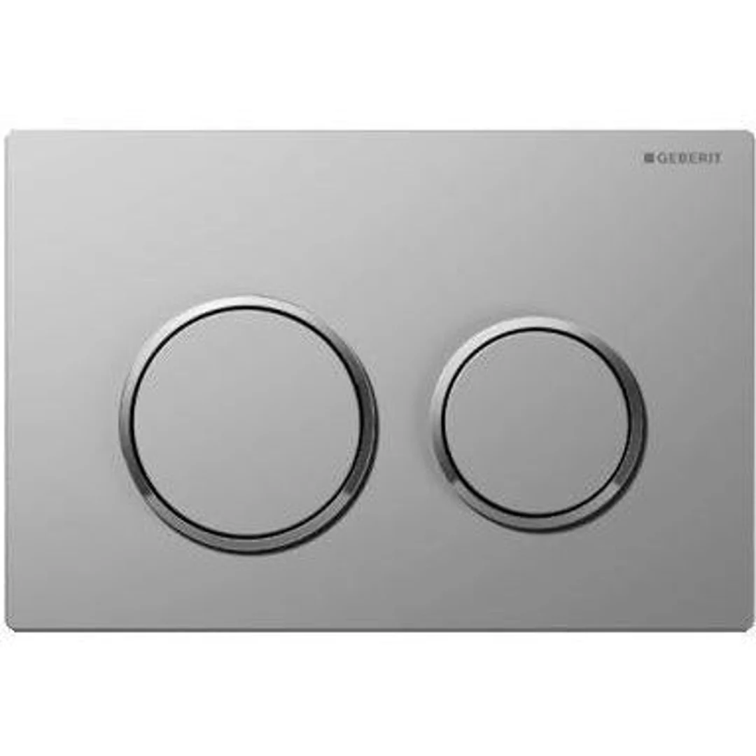 Kappa 21 Dual Flush Plate Satin Chrome/Bright Chrome Trim - Image 2