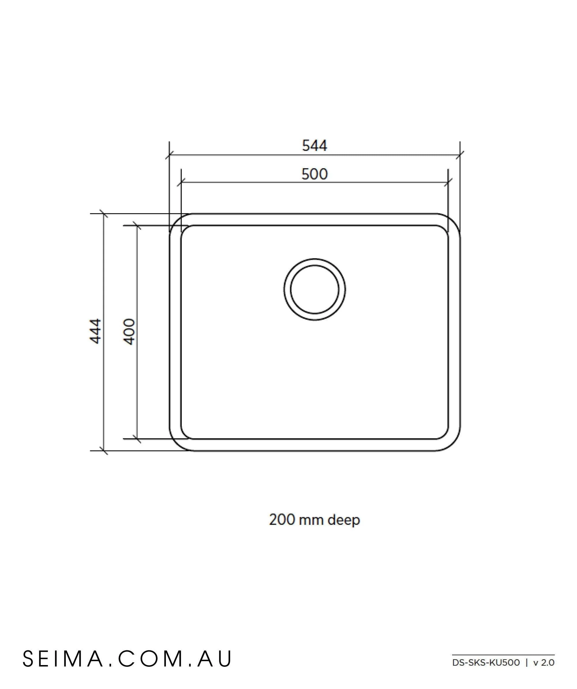 Seima Kubic S/S Sink 1B Inner500X400 - Image 3
