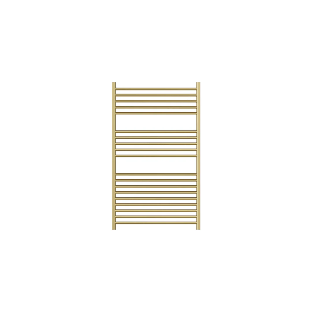 Linsol Allegra 19 Bar Wide Heated Towel Rail - Brushd Brass - Image 3