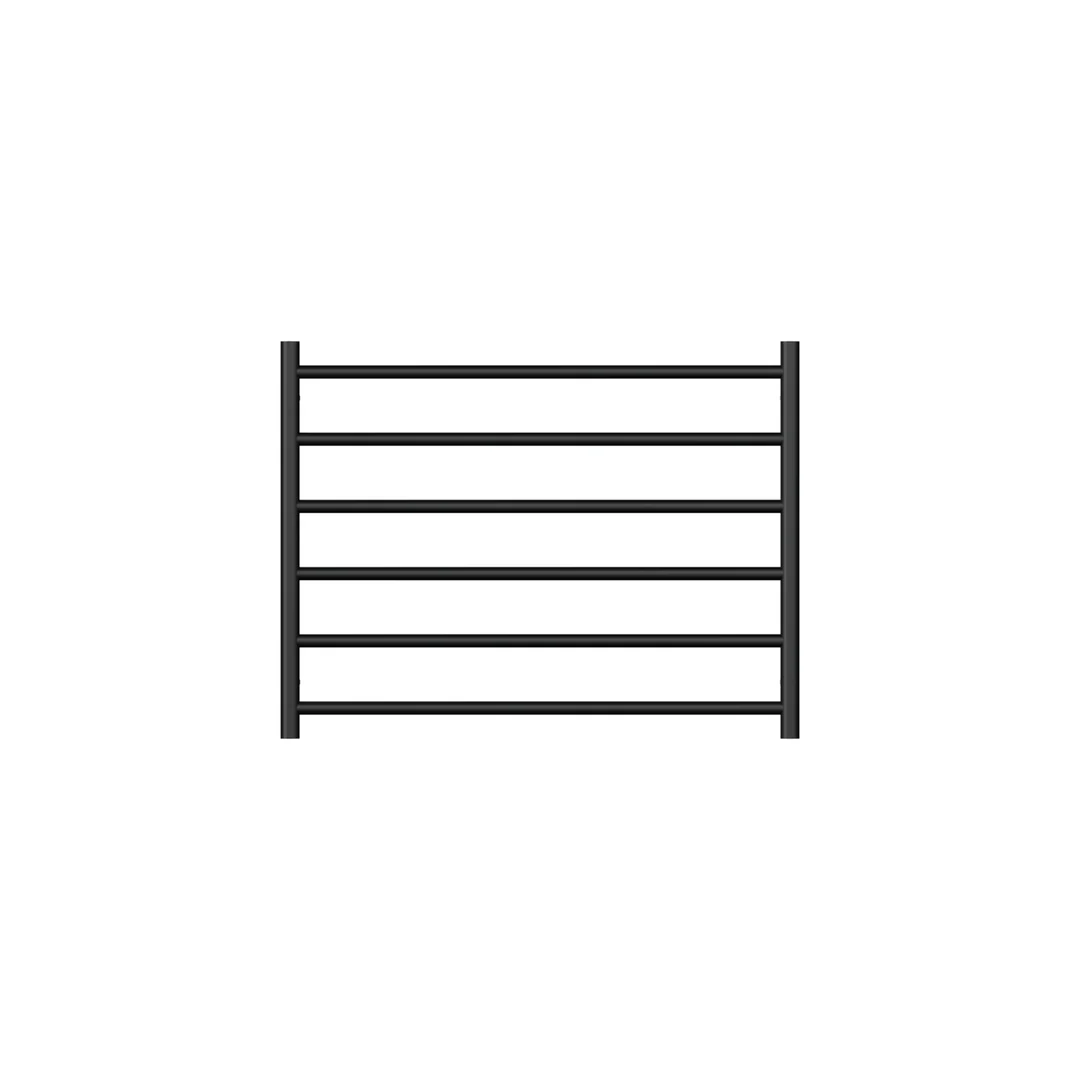 Linsol Allegra 6 Bar Wideheated Towel Rail - Matte Black - Image 3