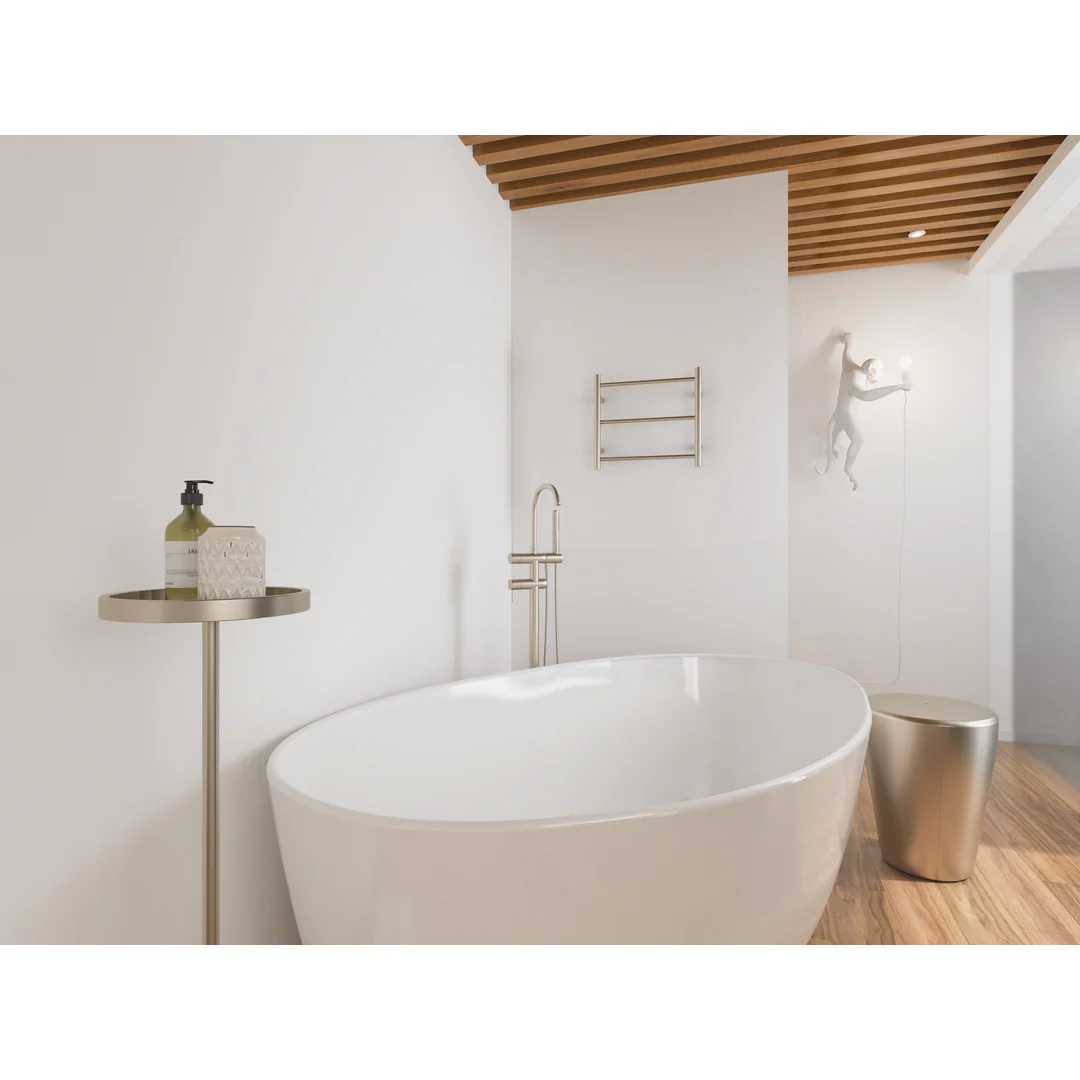 Linsol Avid 3 Bar Heated Towel Rail - Brushed Nickel - Image 4