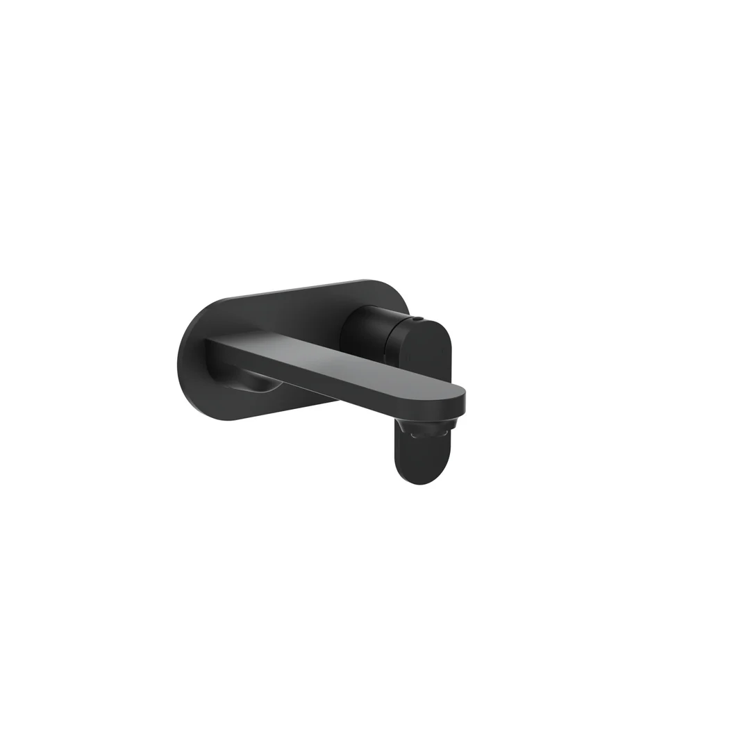Linsol Capo 1-Plate Wall Basin Or Bath Mixer - Matte Black - Image 3