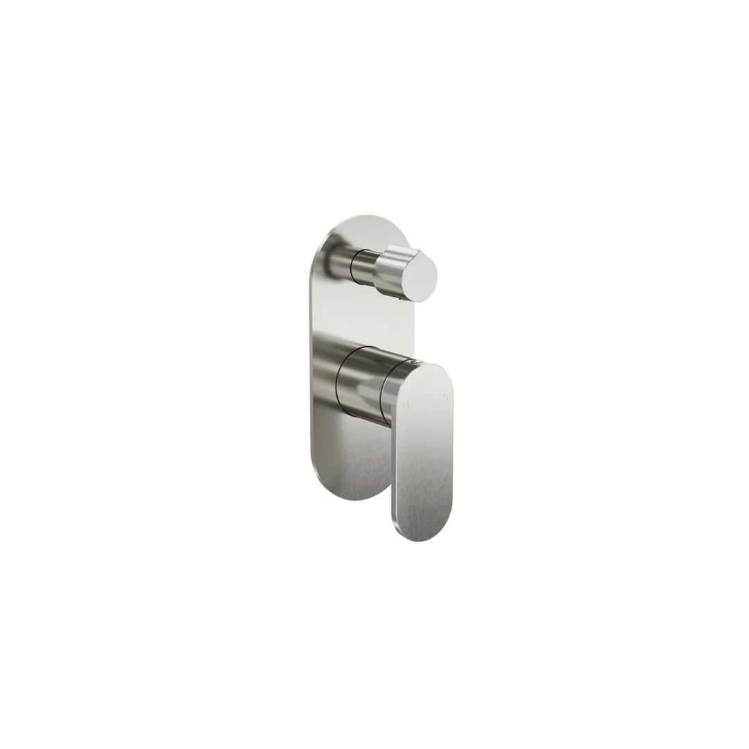 Linsol Capo 1-Plate Wall Mixer With Divertor Trim Kit - Brushed Nickel - Image 3