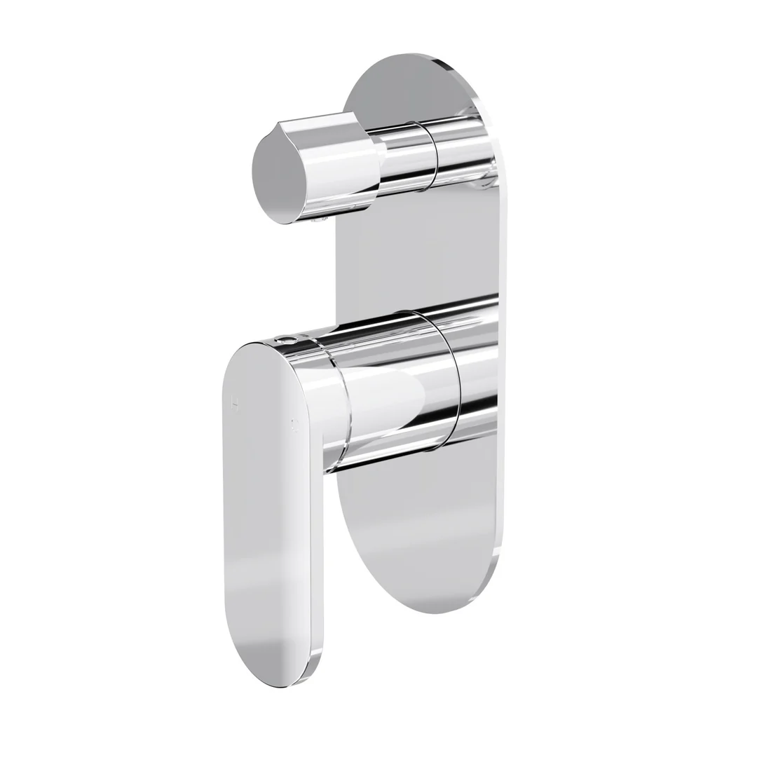 Linsol Capo 1-Plate Wall Mixer With Divertor Trim Kit - Chrome
