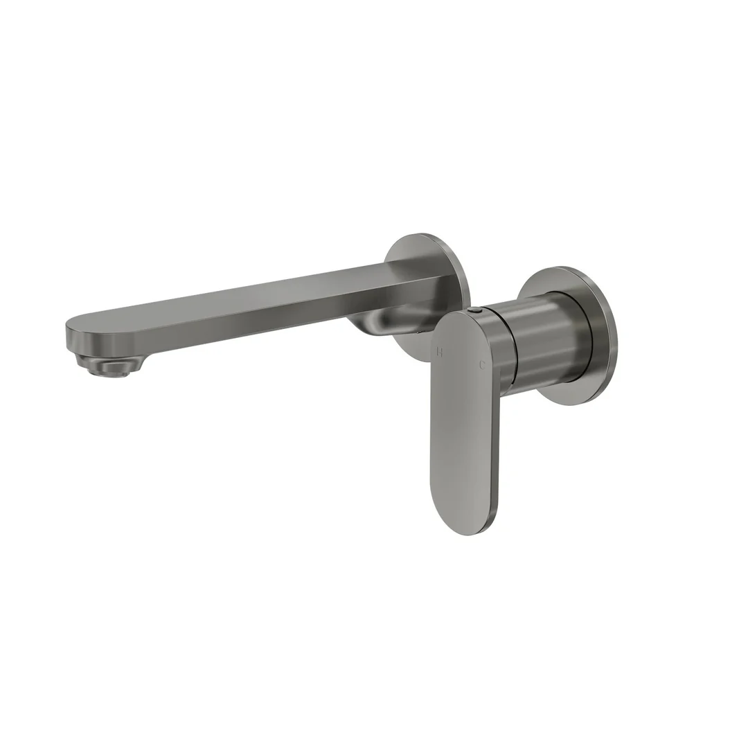 Linsol Capo 2-Plate Wall Basin or Bath Mixer Trim Kit - Gun Metal