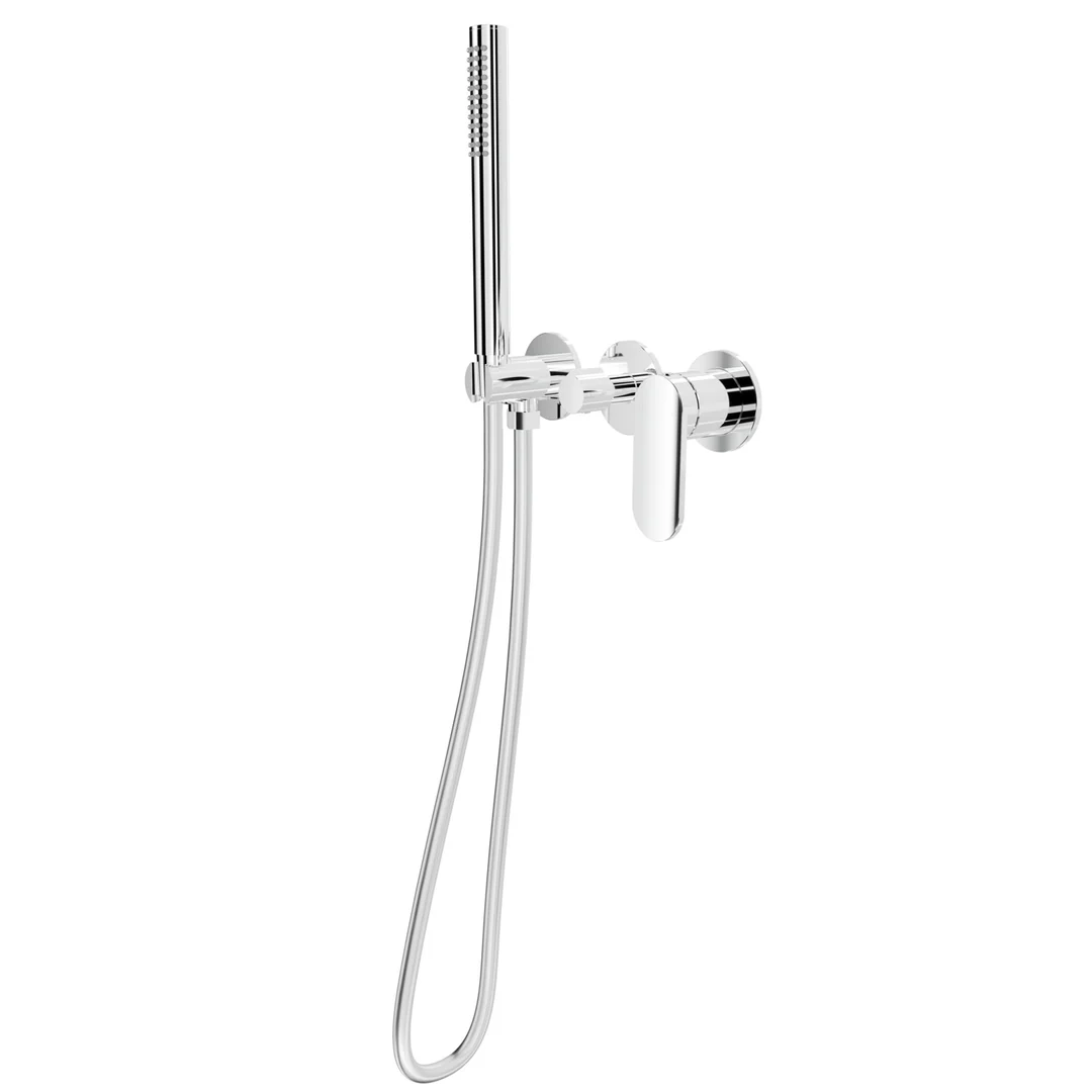 Linsol Capo 3-Plate Wall Mixer With Hand Shower - Chrome