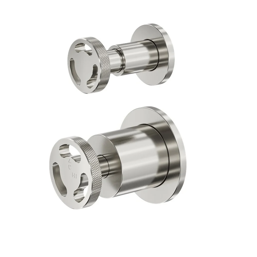 Linsol Dynamik 2-Plates Wall Mixer With Divertor - Brushed Nickel