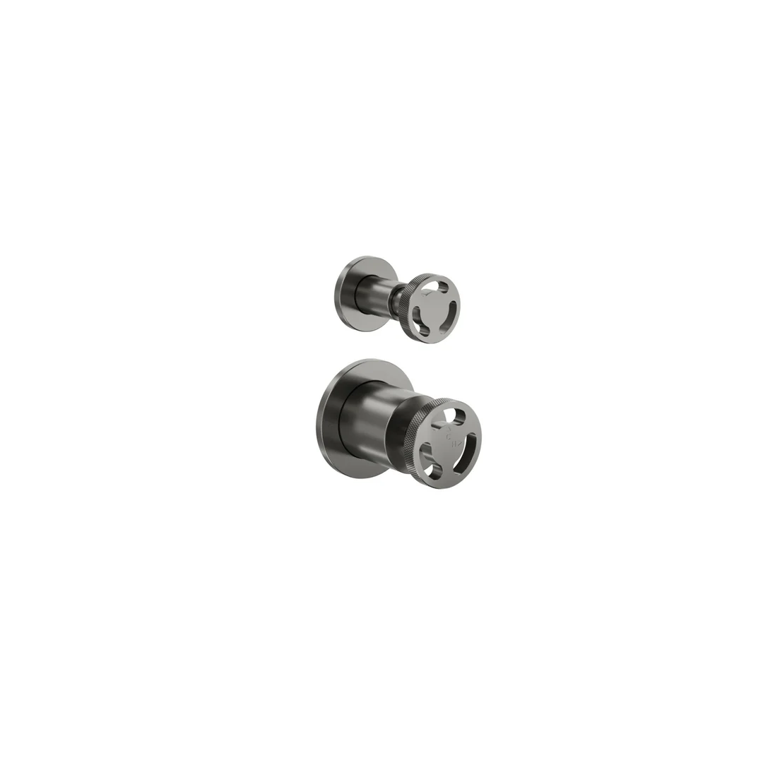 Linsol Dynamik 2-Plates Wall Mixer With Divertor - Gunmetal - Image 3