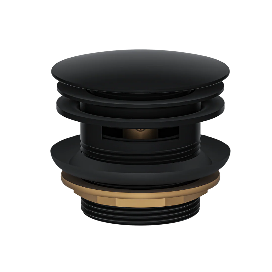 Linsol Ezyflow 40Mm Pop-Up Plug & Waste With Overflow & Flexible Connector Matte Black
