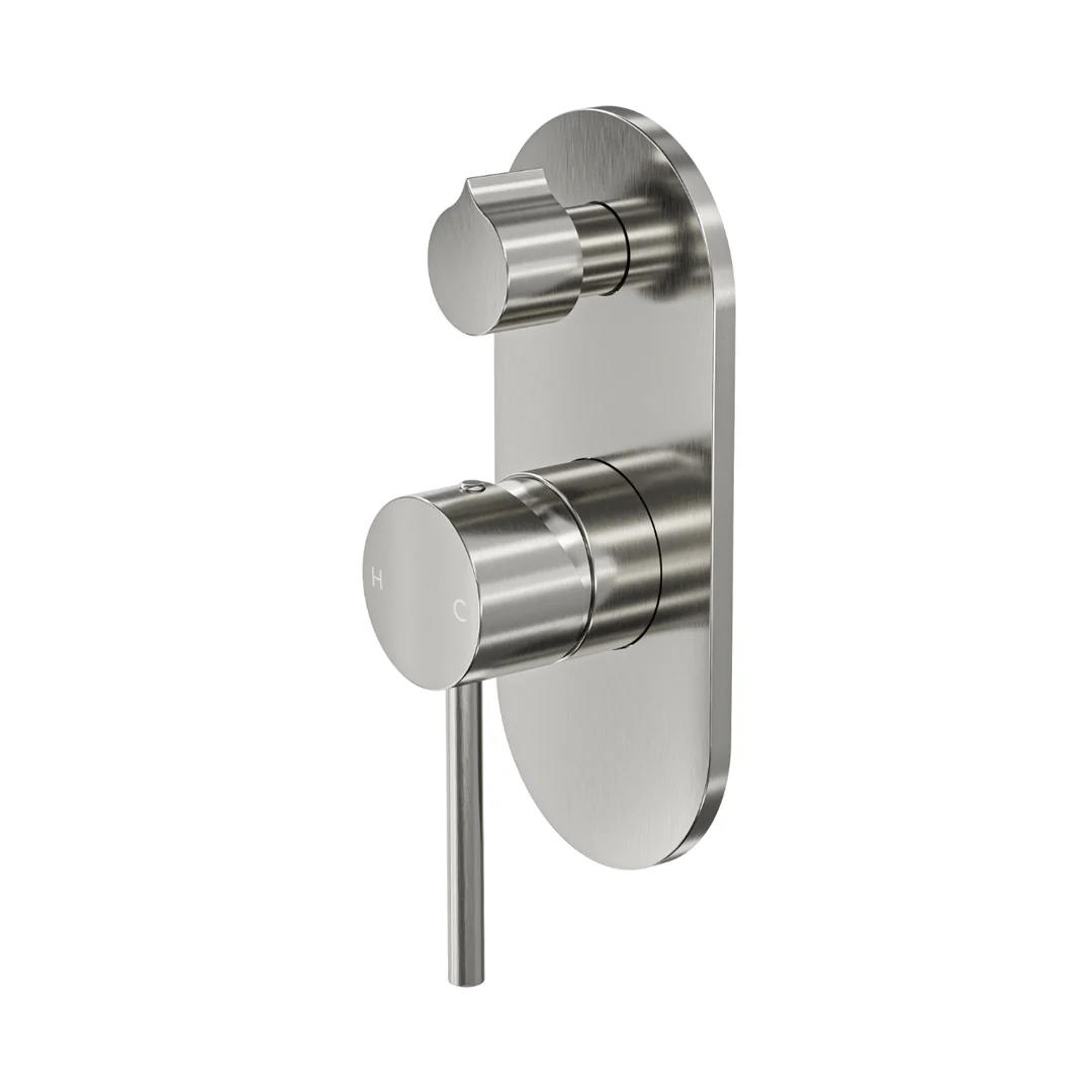 Linsol Gigi S3 1-Plate Wall Mixer With Divertor Brushed Nickel