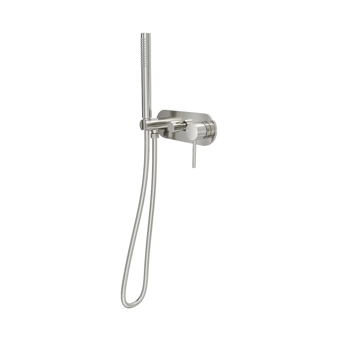 Linsol Gigi S3 1-Plate Wall Mixer With Hand Shower Brushed Nickel