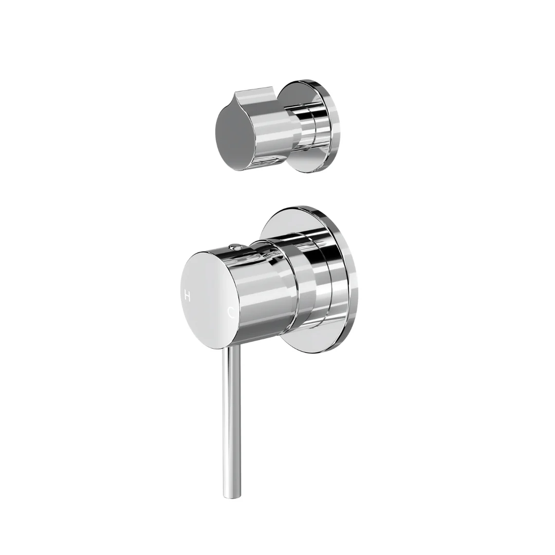 Linsol Gigi S3 2-Plate Wall Mixer With Divertor Trim Kit Chrome