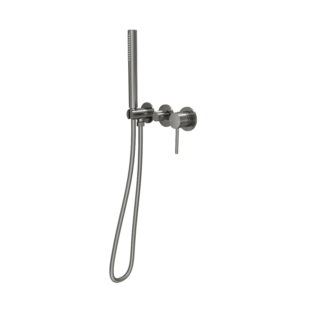 Linsol Gigi S3 3-Plate Wall Mixer With Hand Shower Gunmetal