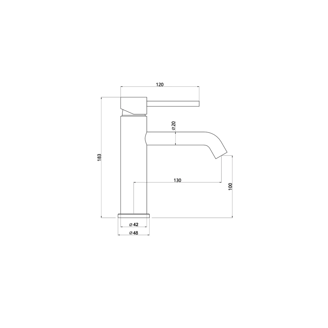 Linsol Gigi S3 Basin Mixer Brushed Brass - Image 2