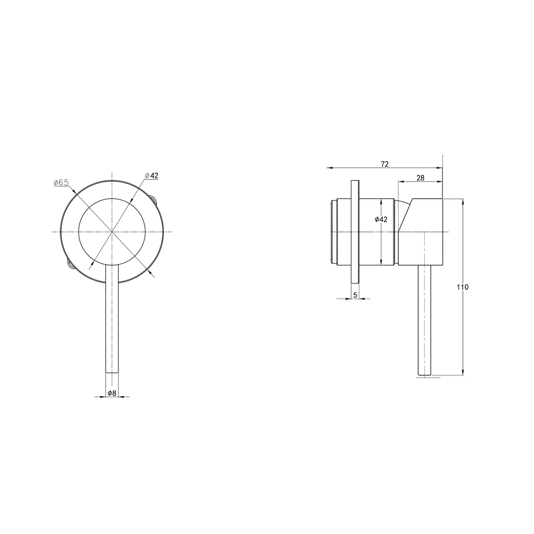 Linsol Gigi S3 Wall Mixer Trim Kit Brushed Brass - Image 2