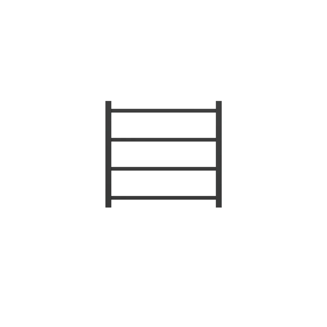 Linsol Spirit 4 Bar Heated Towel Rail - Matte Black - Image 2
