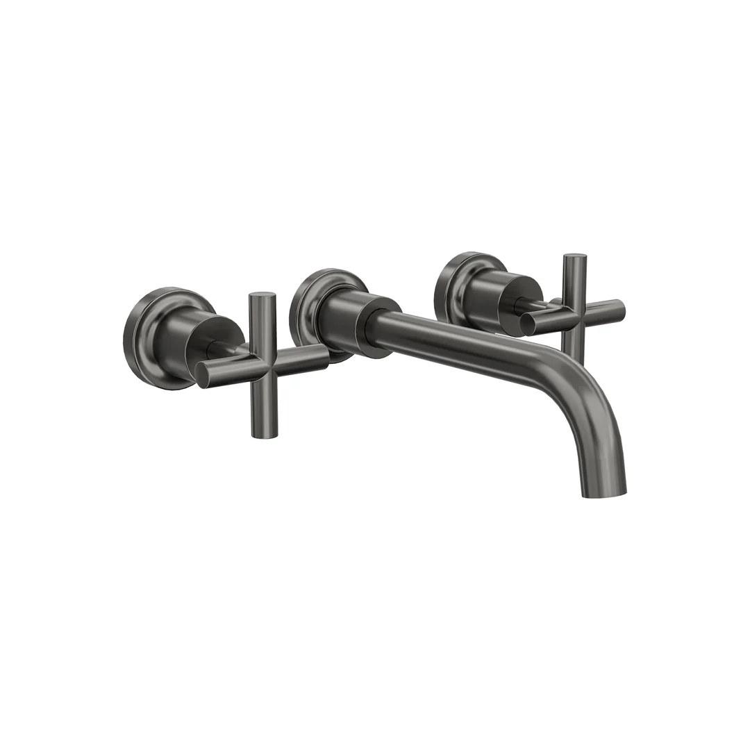Linsol Tre Cross Handle Bath Set - Gunmetal - Image 2