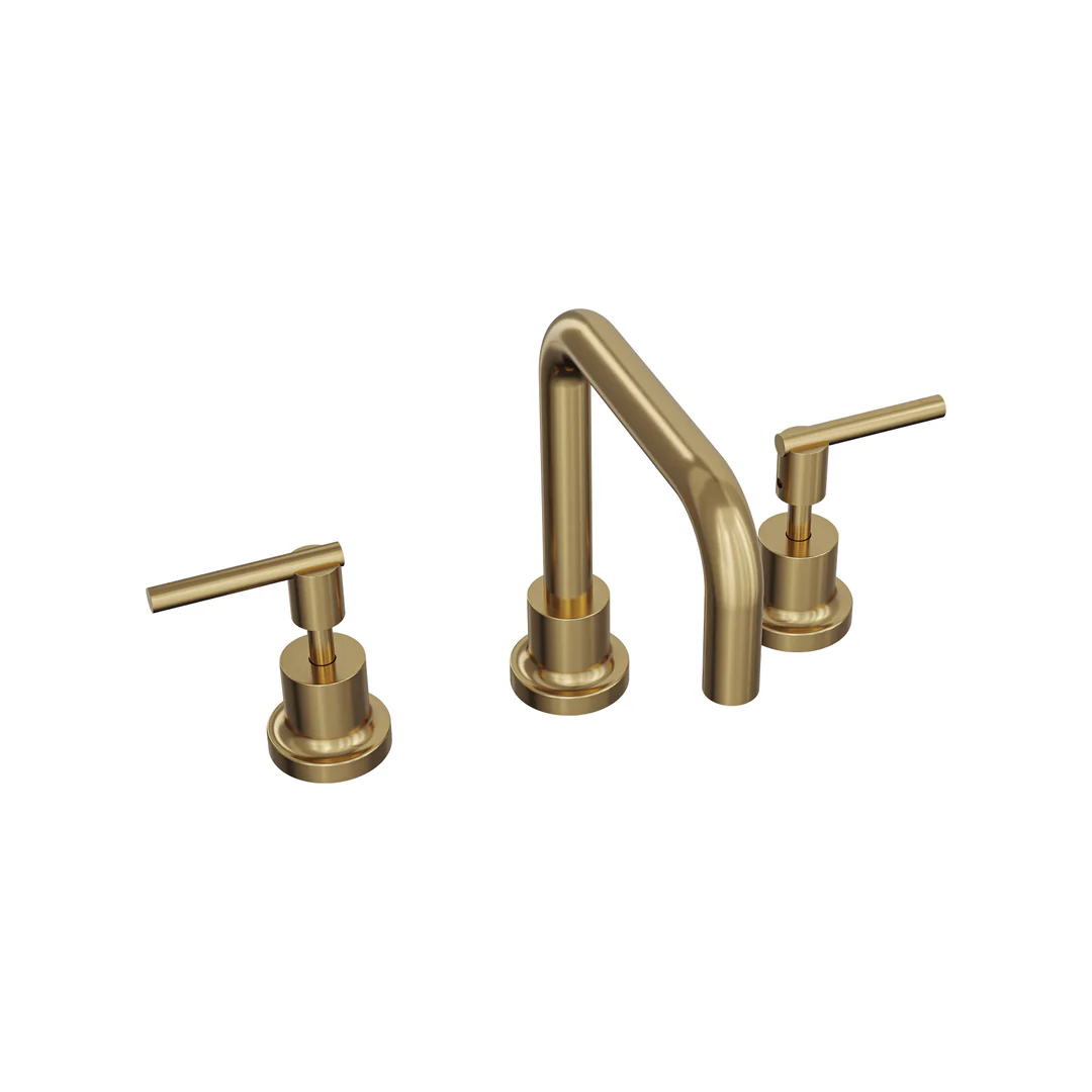Linsol Tre Lever Handle Basin Set - Brushed Brass - Image 3