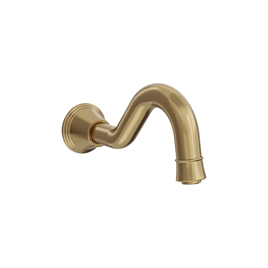 Linsol Vintage Bath Spout Only - Brushed Brass - Image 3