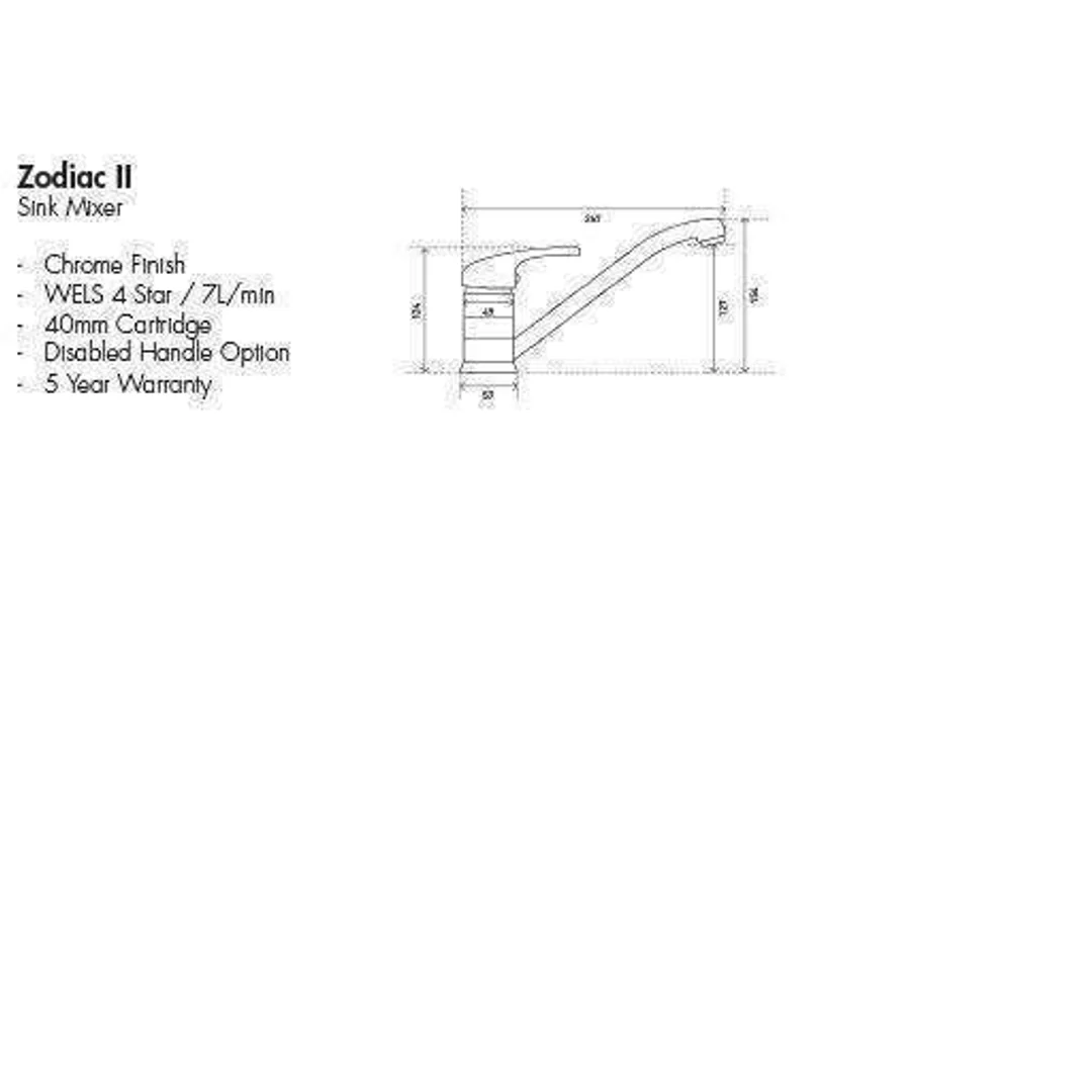Aspire Zodiac II - Chrome Sink Mixer **Mt1000** - Image 4