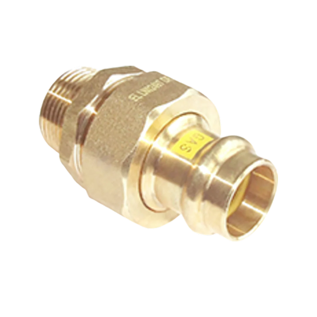 Copper Press Male Union Swivel - Gas
