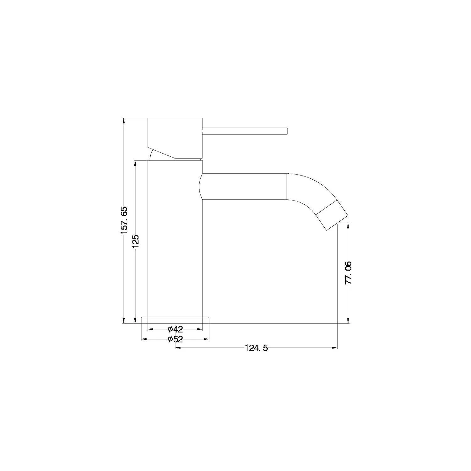 Nero Mecca Basin Mixer Brushed Nickel - Image 7